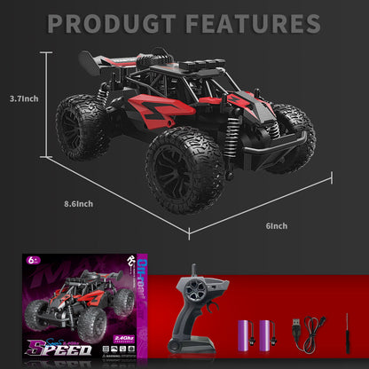 1:12 Scale RC Monster Truck, 2.4GHz 33KM/H High Speed Remote Control Car - Carox