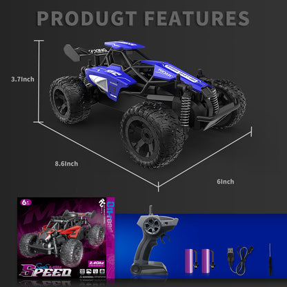 1:16 Scale RC Car for Kids, 2.4GHz High - Speed Electric Monster Truck - Carox