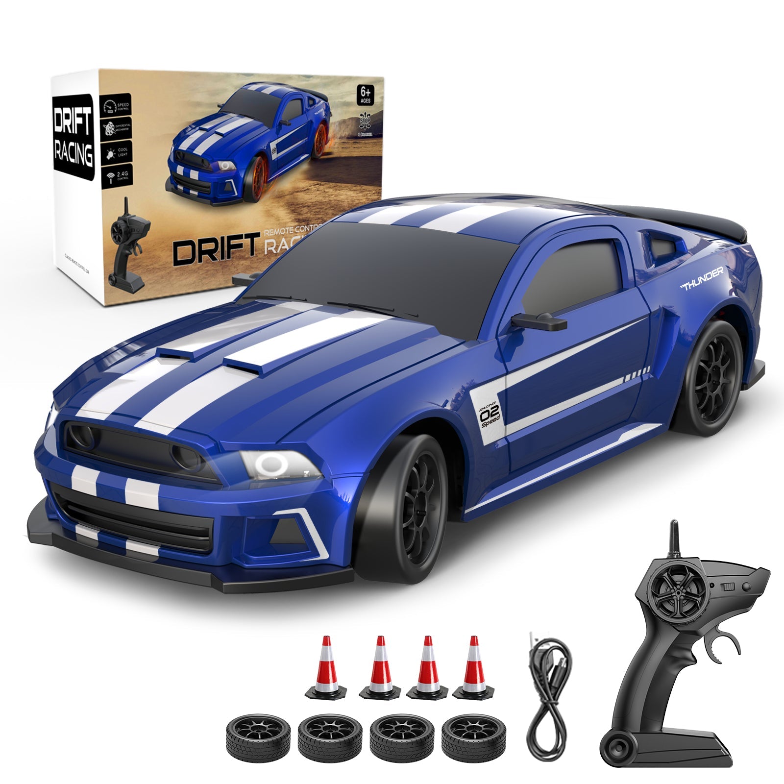 1:24 Scale RC Drift Car, 2.4GHz Remote Control Car - Carox