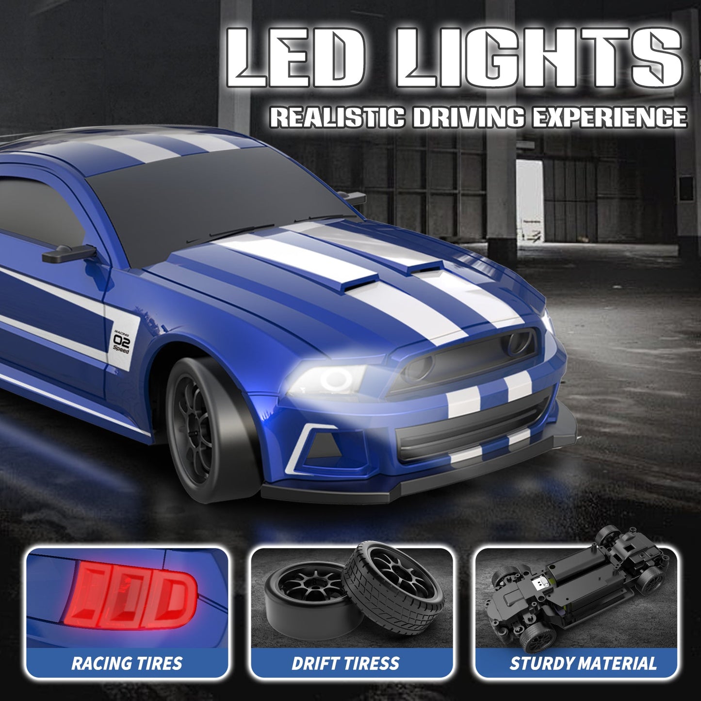 1:24 Scale RC Drift Car, 2.4GHz Remote Control Car - Carox