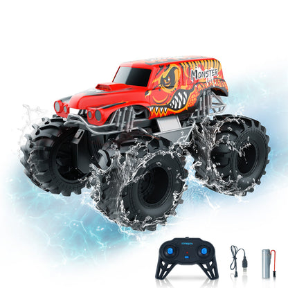 2.4GHz Amphibious RC Car for Boys - 1:16 All Terrain Off - Road Truck - Carox