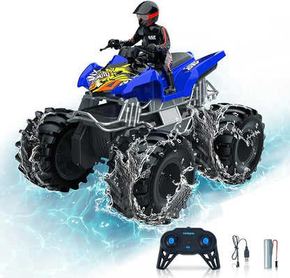 Remote Control Boat, 2.4Ghz Remote Control Jet-ski, All Terrain Monster Truck Toys 360 Stunt Capable