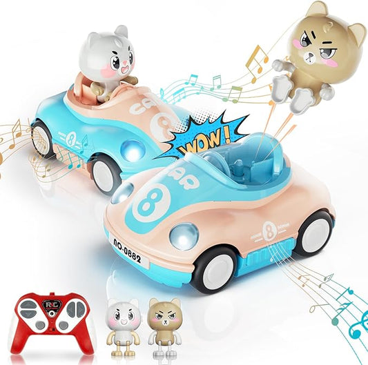 Toddler Remote Control Car - 2 Pack RC Cars for Toddlers