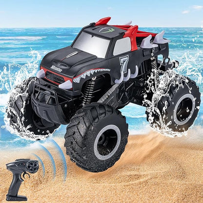 Remote Control Amphibious Car Toys for Kids-360°Spin Off-Road RC Truck for All Terrain