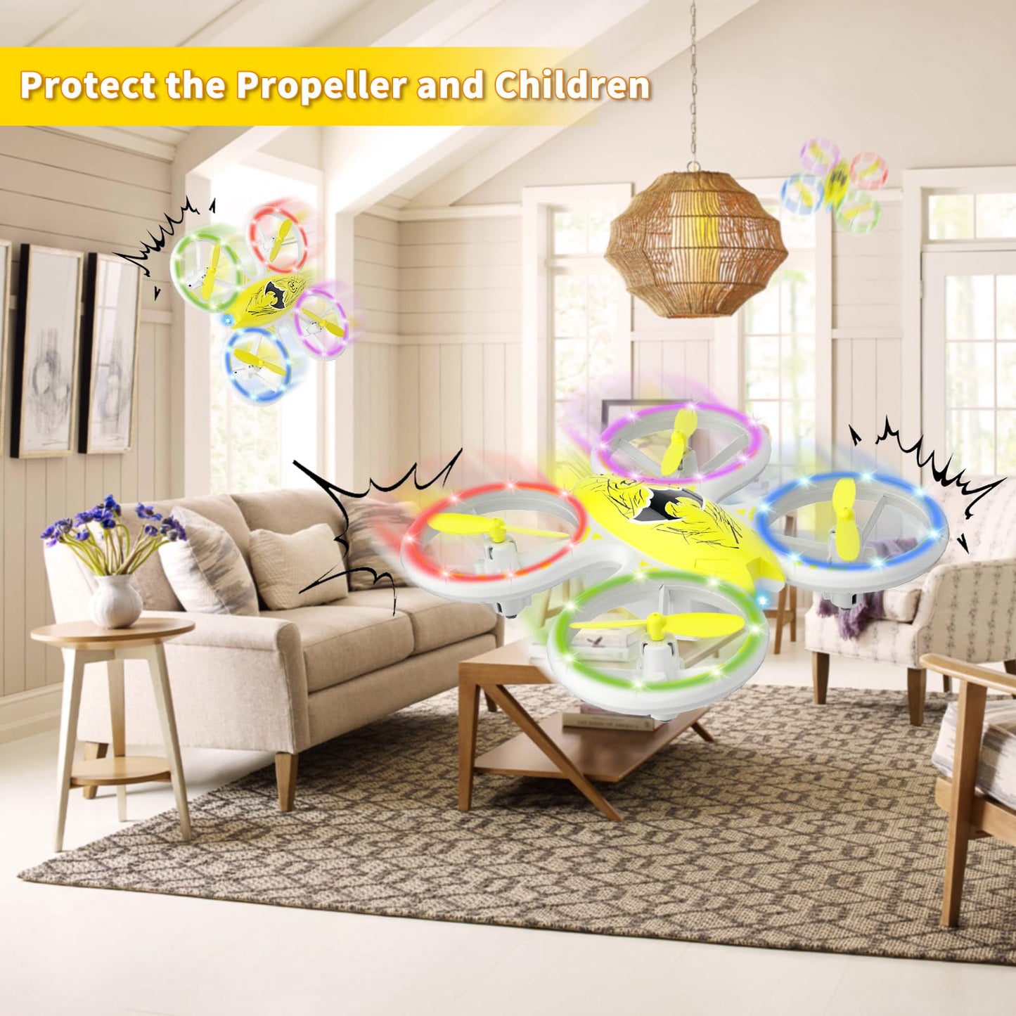 Bat Drone - Drones for Kids - Easy to Use RC Quadcopte, Altitude Hold, Headless Mode - Carox