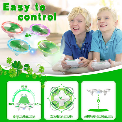 Clover Mini Drone for Kids – Beginner - Friendly LED Quadcopte - Carox