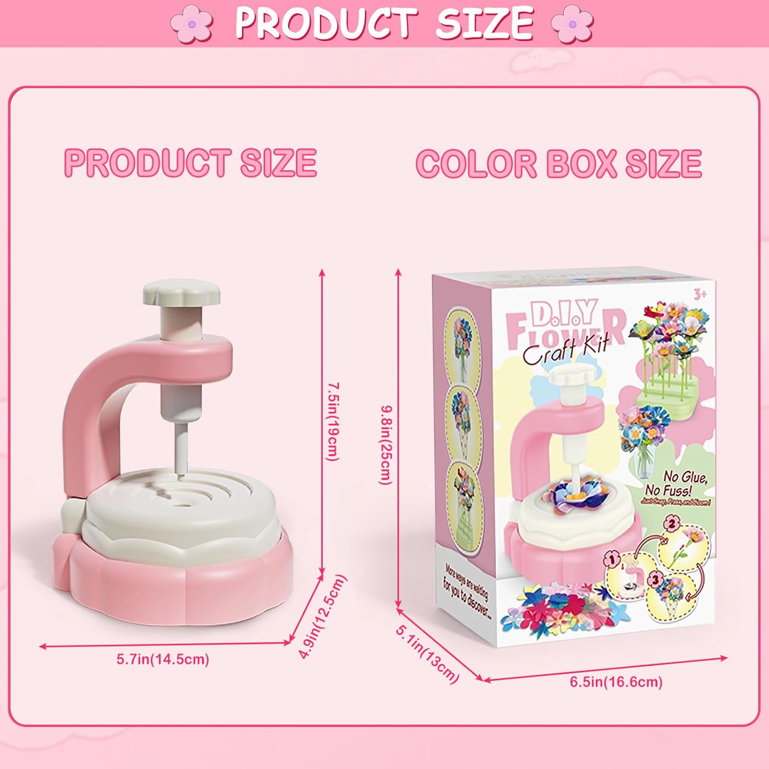 Fabric Flower Bouquets Craft Kit, DIY Arts & Crafts Kit with Colorful Fabric Flowers - Carox