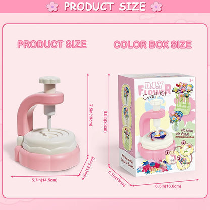 Fabric Flower Bouquets Craft Kit, DIY Arts & Crafts Kit with Colorful Fabric Flowers - Carox