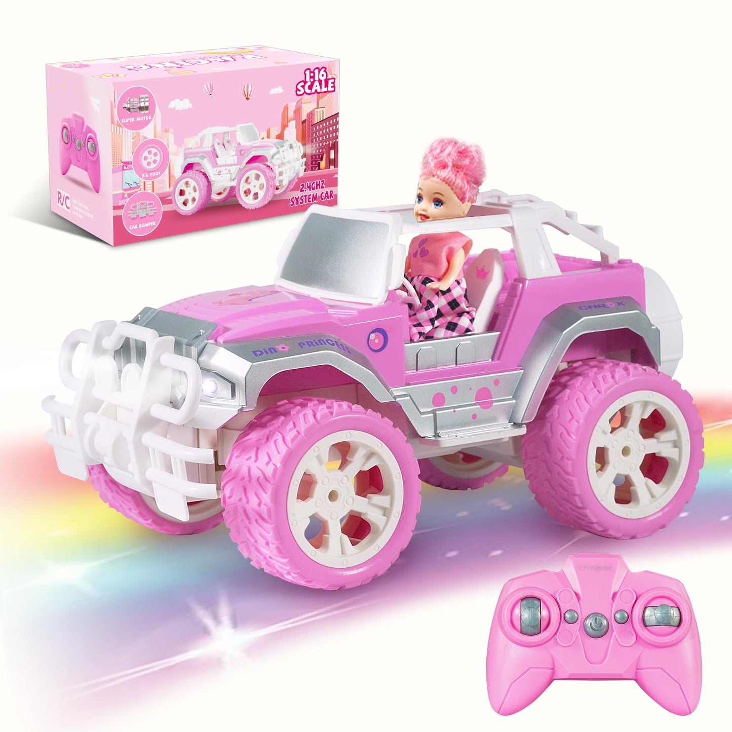 P﻿Ink Remote Control Car For Girls, 1:16 Scale - Carox