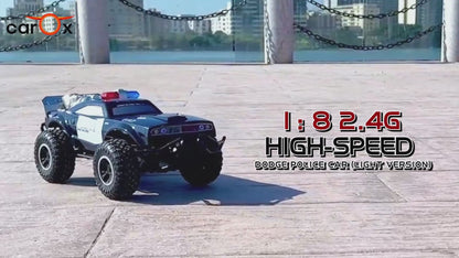 Large Remote Control Police Car Toy with Lights and Sirens for Boys