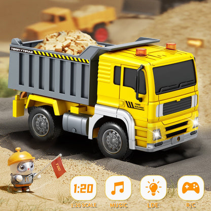 Remote Control Car Engineering Vehicle Learning Engineering Toy Gift for Boys - Carox