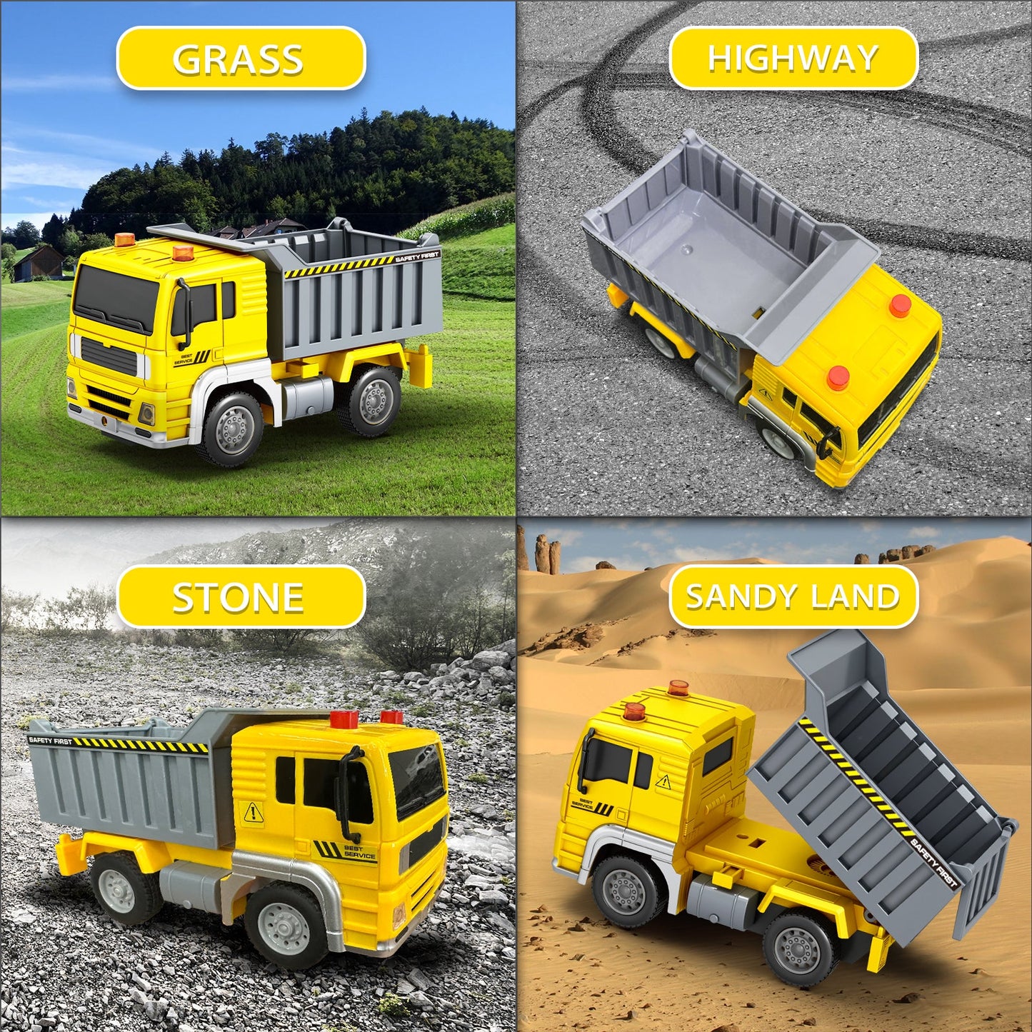 Remote Control Car Engineering Vehicle Learning Engineering Toy Gift for Boys - Carox