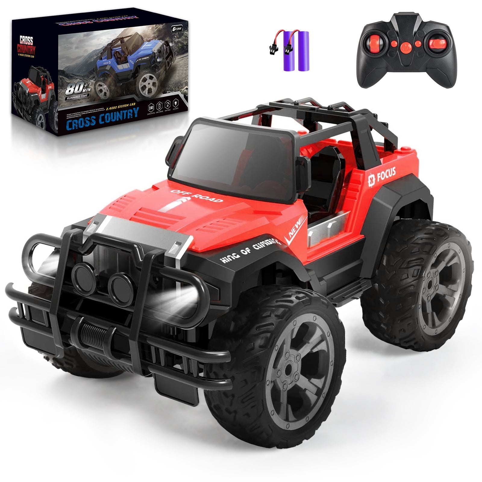 Remote Control car for Kids, 1:16 Scale RC Car - Carox
