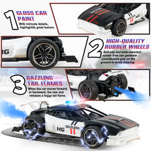 Remote Control Police Car with Realistic Smoke & Spray, 2.4GHz RC Stunt Car for Kids - Carox